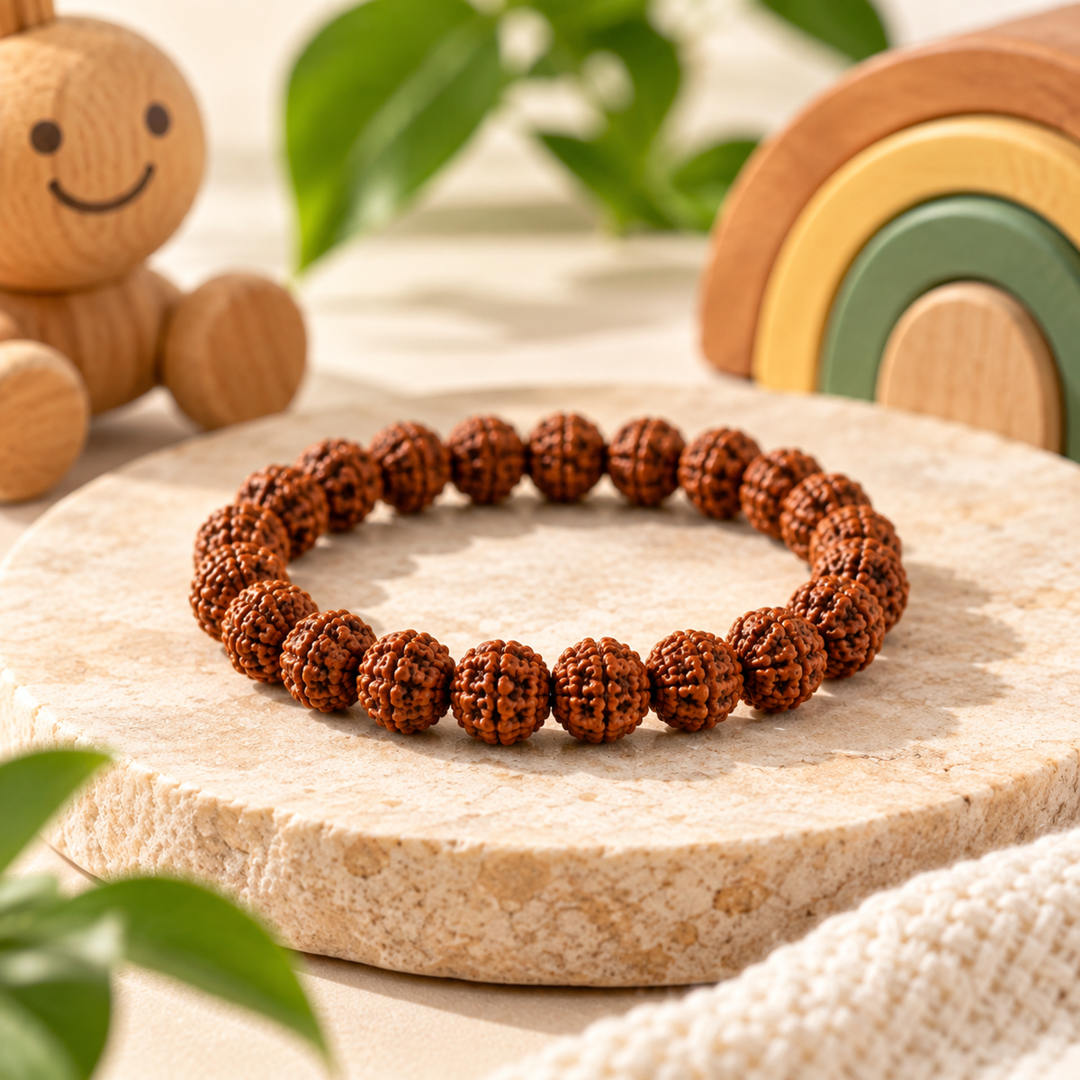 Kids natural bead bracelet